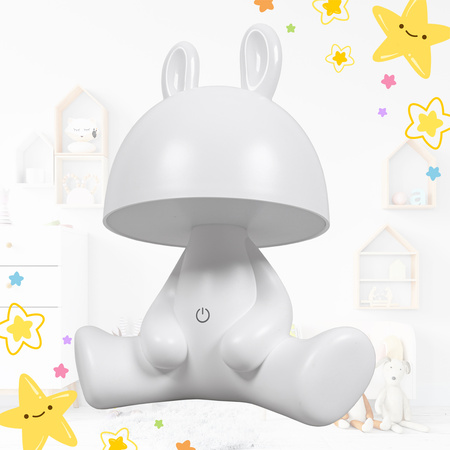 Lampka nocna LED dla dzieci KRÓLIK ciepłe światło Bezprzewodowa