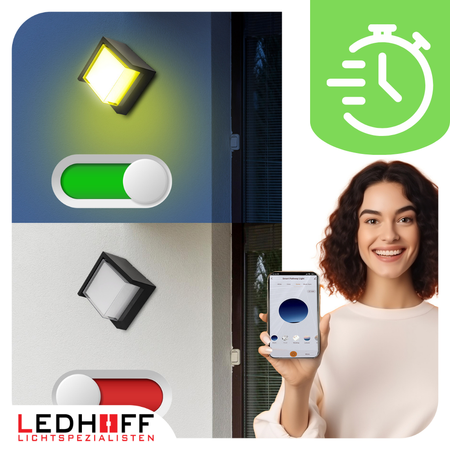 Lampa elewacyjna LED zewnętrzna Kinkiet ścienny kwadrat SMART RGB 10W