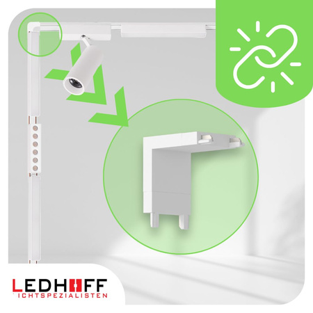 Oświetlenie szynowe magnetyczne 2x SZYNA 1m + 5x lampa LED łącznik PIONOWY