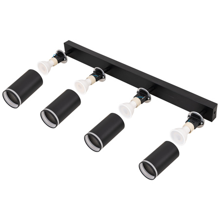 Kinkiet sufitowy poczwórny Spot GU10 czarny