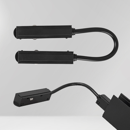 Łącznik pionowy do szyny magnetycznej M20 złączka zasilająca kątowa czarna