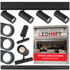 ZESTAW M20 LED 4x Lampa punktowa SPOT 12W 3 BARWY ŚWIATŁA + szyna magnetyczna 1m