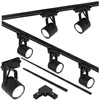 Oświetlenie szynowe czarne 5x lampa GU10 + szyna 2m + 1m