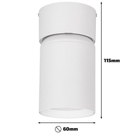 Kinkiet sufitowy pojedynczy Spot GU10 biały