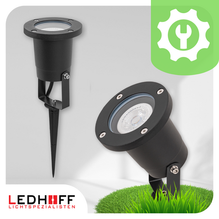 Lampa ogrodowa LED stojąca słupek wbijany + żarówka 7W