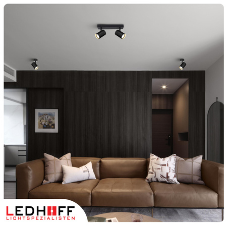 Lampa sufitowa Kinkiet podwójny GU10 czarny LINEA