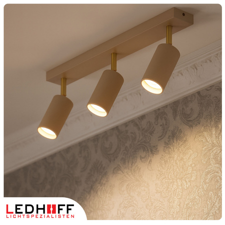 Lampa sufitowa Kinkiet potrójny GU10 beżowy kaszmirowy LUMIO