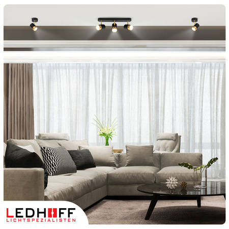 Kinkiet sufitowy potrójny SPOT GU10 czarny złoty