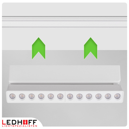 Oświetlenie szynowe magnetyczne ZESTAW listwa 1m + 2x lampa LED BIAŁA