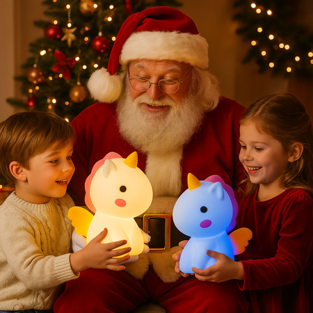 Lampka nocna LED dla dzieci JEDNOROŻEC wielokolorowe światło RGB