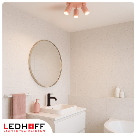 Lampa sufitowa do pokoju dziecka Kinkiet potrójny GU10 różowy LUMIO