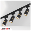 Oświetlenie szynowe czarny złoty 4x lampa GU10 szyna 1m