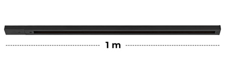 Szyna oświetleniowa LED szynoprzewód 1m czarny z miejscem na przewód