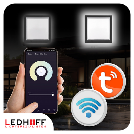 Lampa elewacyjna LED zewnętrzna Kinkiet ścienny kwadrat SMART RGB 10W