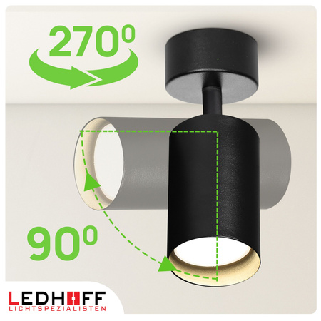 Lampa sufitowa Kinkiet pojedynczy GU10 czarny LINEA