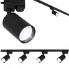 Oświetlenie szynowe czarne 4x GU10 szyna 1m