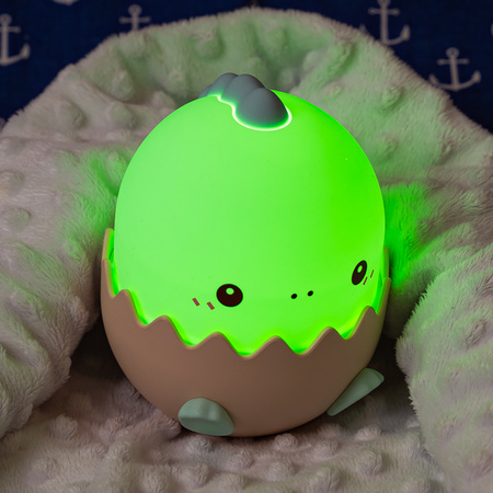 Lampka nocna LED dla dzieci DINOZAUR wielokolorowe światło Bezprzewodowa