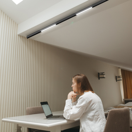 Lampa liniowa LED do szyny magnetycznej M20 18W 45cm czarna 3 BARWY ŚWIATŁA