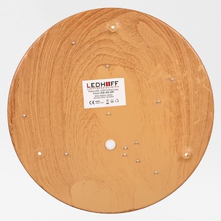 Plafon sufitowy LED 30cm z drewnianym wzorem