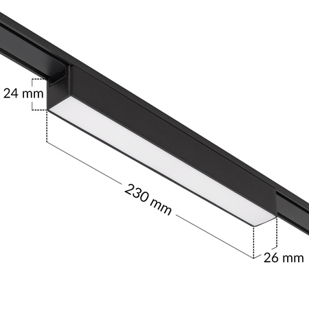 Oświetlenie szynowe magnetyczne ZESTAW listwa 1m + 3x lampa LED