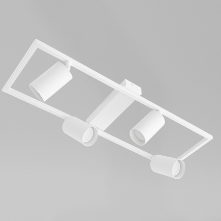 Kinkiet sufitowy Lampa 4x GU10 SPOT biały duży prostokąt QUADRO