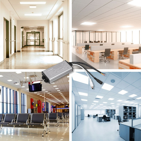 Moduł awaryjny zasilacz do opraw, lamp, paneli LED 3-70W