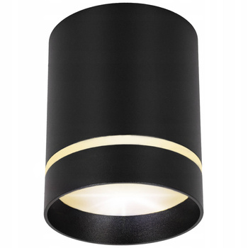 Oprawa sufitowa natynkowa Tuba GU10 okrągła czarna