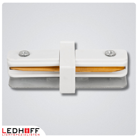 Łącznik prosty do szyn oświetleniowych LED biały szynoprzewodu listwy