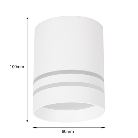 Oprawa sufitowa natynkowa Tuba LED GU10 okrągła biała