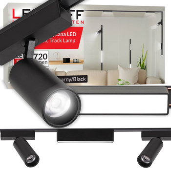 Oświetlenie szynowe magnetyczne ZESTAW listwa 1m + 3x reflektor LED