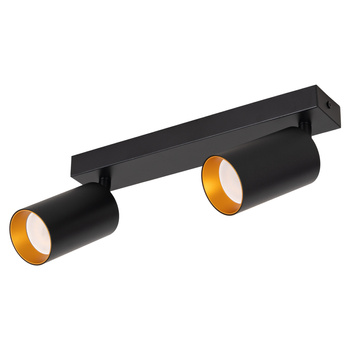 Lampa sufitowa Kinkiet natynkowy LED 2x GU10 czarno-złoty SPOT