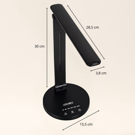 Lampka biurkowa LED czarna 5W + Timer