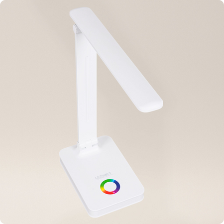 Lampka biurkowa LED biała 5W + światło RGB + USB