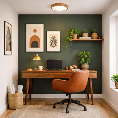 Plafon sufitowy LED 30cm z drewnianym wzorem