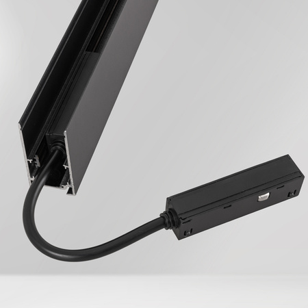 Łącznik pionowy do szyny magnetycznej M20 złączka zasilająca kątowa czarna