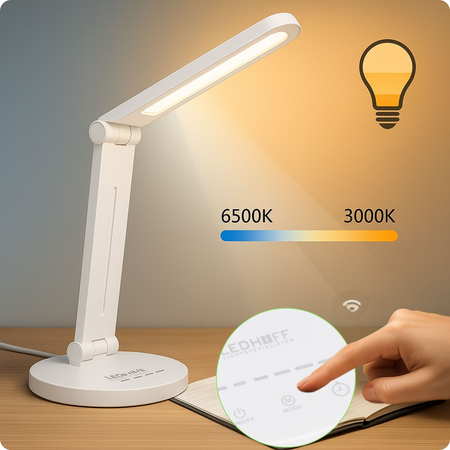 Lampka biurkowa LED biała 5W + Timer