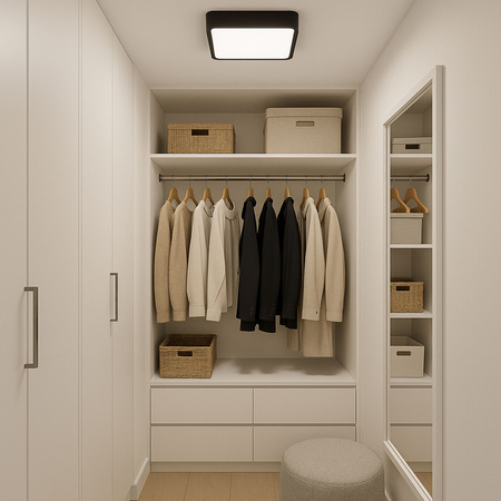 Plafon sufitowy LED czarny 30x30cm