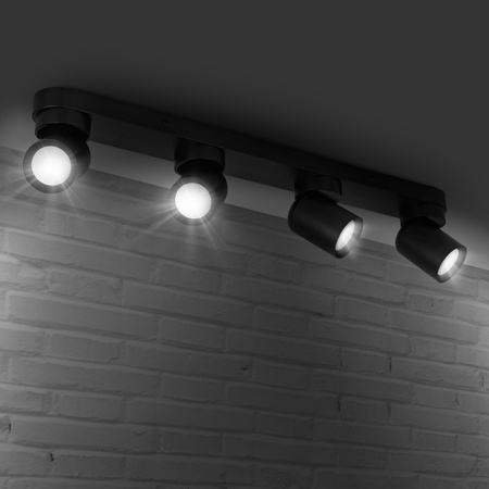 Kinkiet sufitowy poczwórny Spot GU10 czarny
