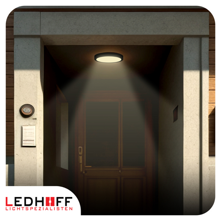 Plafon LED z CZUJNIKIEM RUCHU Lampa sufitowa 22cm ZEWNĘTRZNA