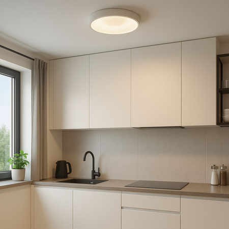 Plafon LED z pilotem Designerska Lampa sufitowa ściemniana 30cm NOVA