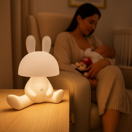 Lampka nocna LED dla dzieci KRÓLIK ciepłe światło Bezprzewodowa