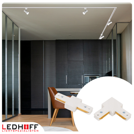 Oświetlenie szynowe białe reflektor GU10 x8 szyna 4m