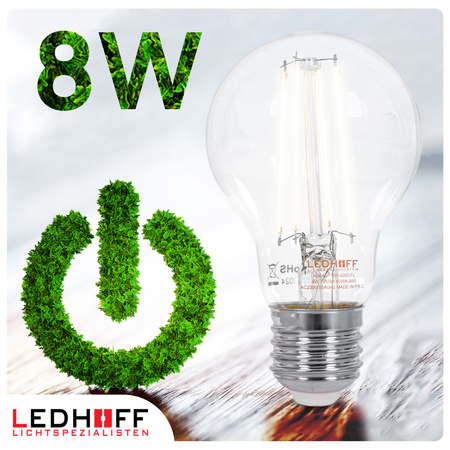 Żarówka LED E27 filamentowa 8W 1055lm naturalna biała ozdobna