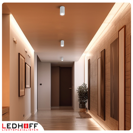 Oprawa sufitowa natynkowa tuba GU10 okrągła biała IP44