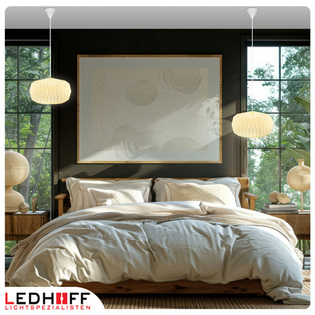 Lampa wisząca biała papierowa E27 do pokoju dziecka salonu DUŻA