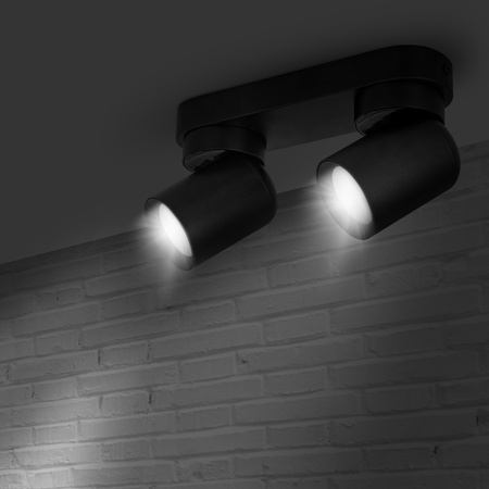 Kinkiet sufitowy podwójny Spot GU10 czarny