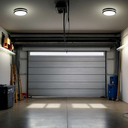 Plafon sufitowy LED okrągły czarny 3 barwy światła 22cm IP54