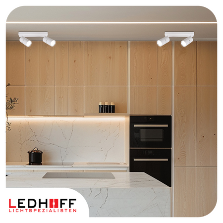 Kinkiet sufitowy podwójny SPOT GU10 biały srebrny