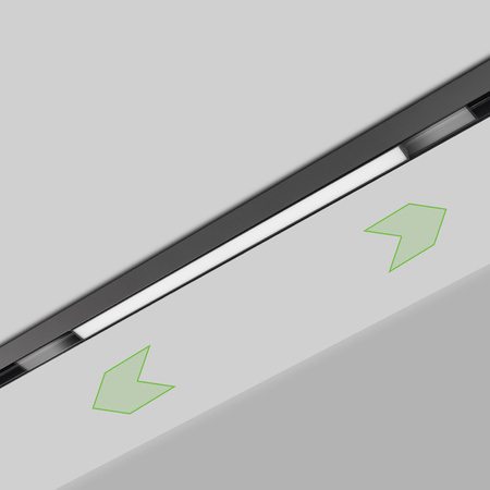 Lampa liniowa LED do szyny magnetycznej M20 18W 45cm czarna 3 BARWY ŚWIATŁA