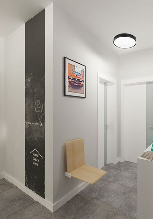 Plafon LED z pilotem Lampa sufitowa czarna ściemniana 3 barwy światła 30cm